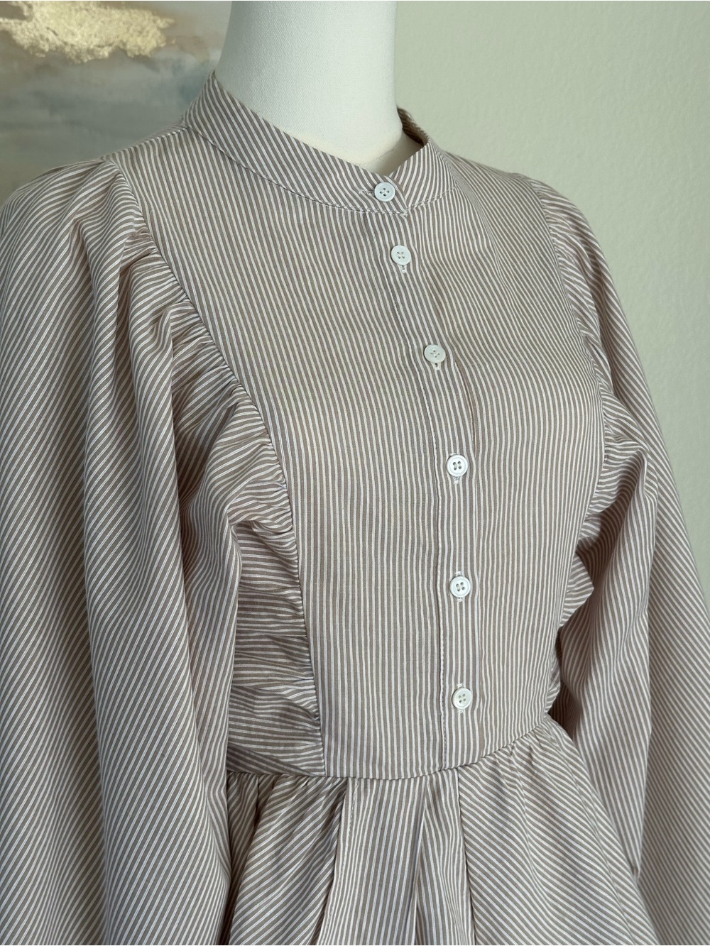 VICI Cottagecore Balloon Sleeve Peplum Mini Dress Prairie Coquette - Picture 4 of 16